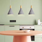 French Macaron Cone Pendant Light – Colourful Modern Hanging Lamp | Elegant Scandinavian Ceiling Lighting