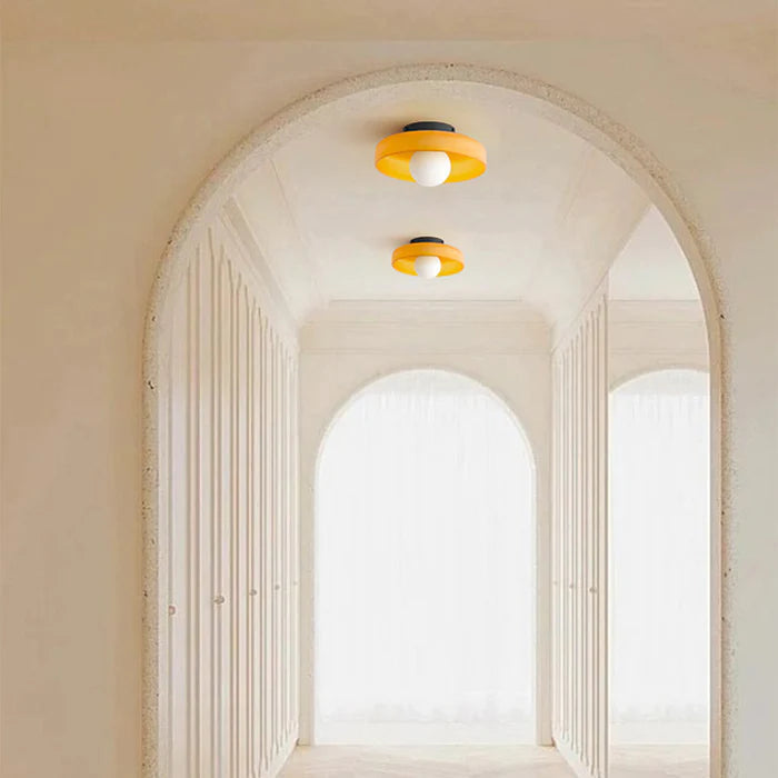 Orbessa Round Ceiling Light – Modern Glass Flush Mount Lamp | Minimalist Interior Lighting for Contemporary Spaces