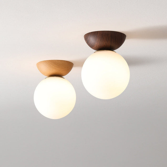 Japanese Wood Pendant Light – Minimalist LED Ceiling Lamp | Warm Ambient Interior Lighting
