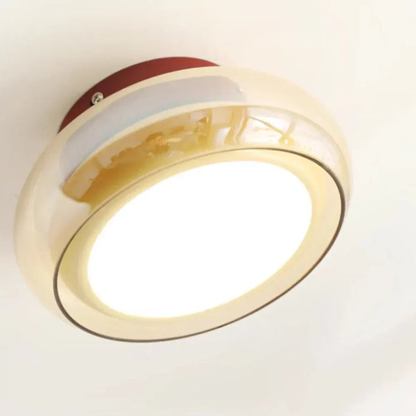 Vintage Acrylic LED Ceiling Light – Retro Flush Mount Lamp | Compact Modern Interior Lighting