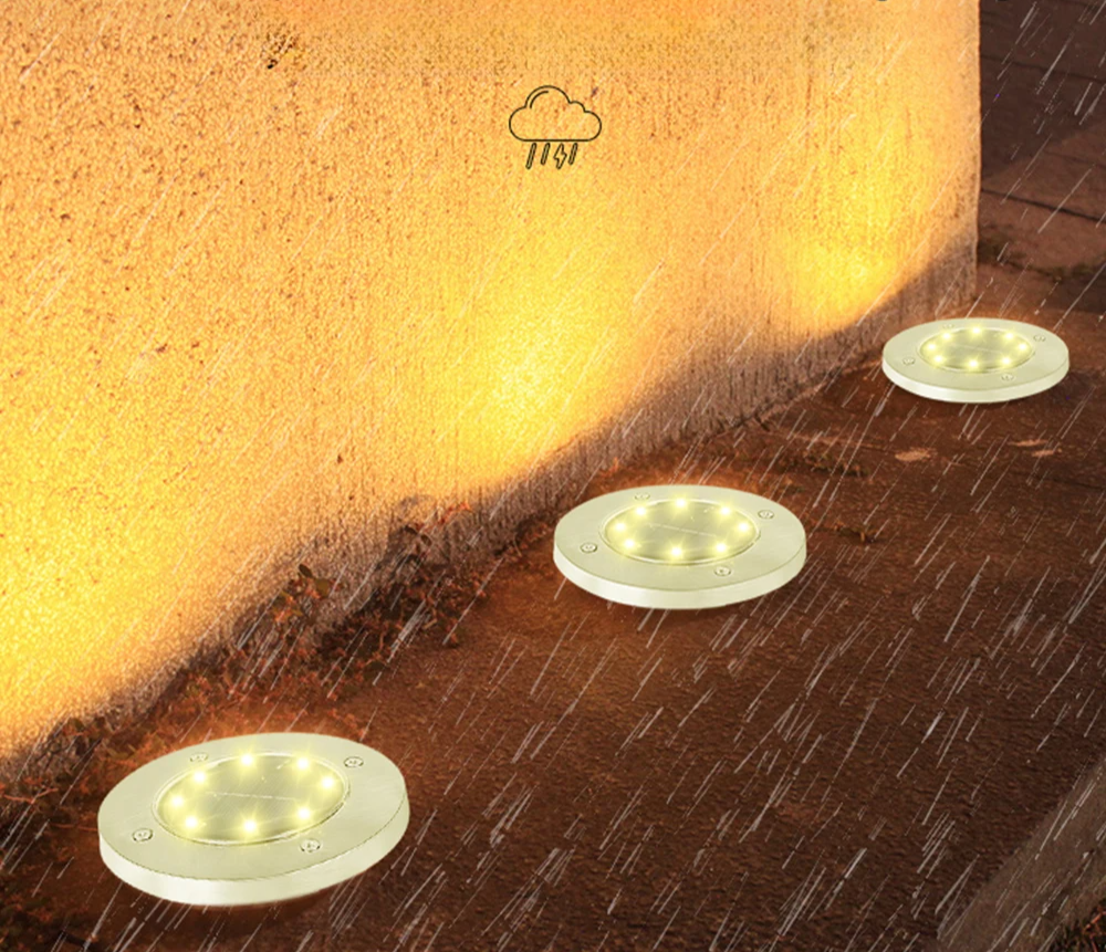 Solvique Ground Light Set – Solar LED Path Lights | Waterproof Outdoor Lighting for Gardens, Walkways & Steps