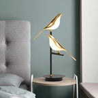 Aviaro LED Table Lamp – Sculptural Bird Light | Postmodern Designer Lighting with Gold Finish