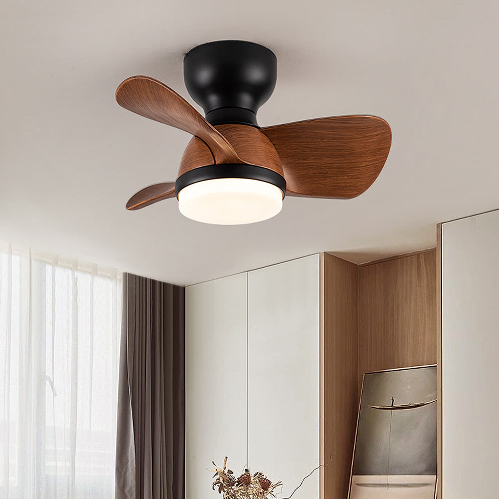 Modern Wooden LED Ceiling Fan Light – Minimalist Ceiling Fan with Integrated Lighting | Elegant Comfort & Contemporary Design