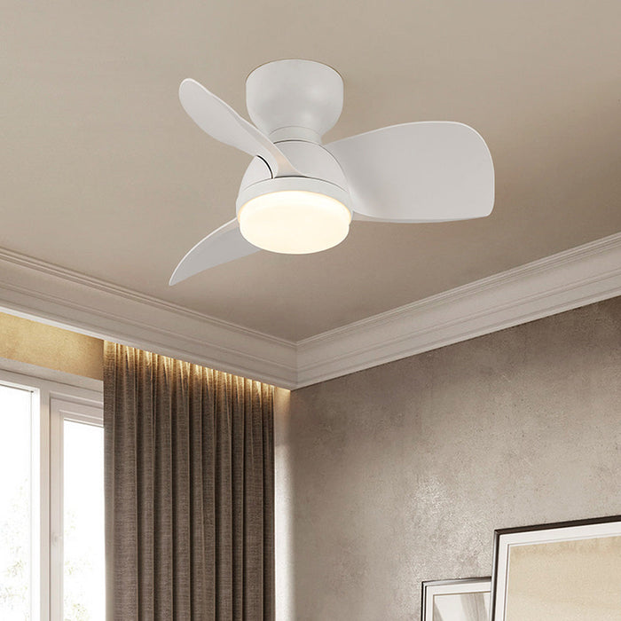 Modern Wooden LED Ceiling Fan Light – Minimalist Ceiling Fan with Integrated Lighting | Elegant Comfort & Contemporary Design