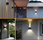 CubeBeam LED Wall Lights Set of 4 – Adjustable Up & Down Outdoor Wall Lights | Modern Aluminium Lighting