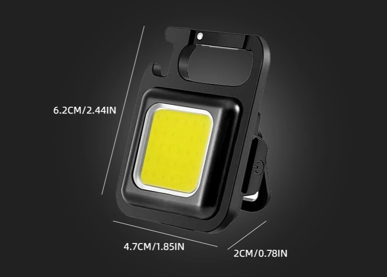 Lumicore Mini Key Light – Rechargeable COB LED Keychain Flashlight | Compact Multi-Function Pocket Light