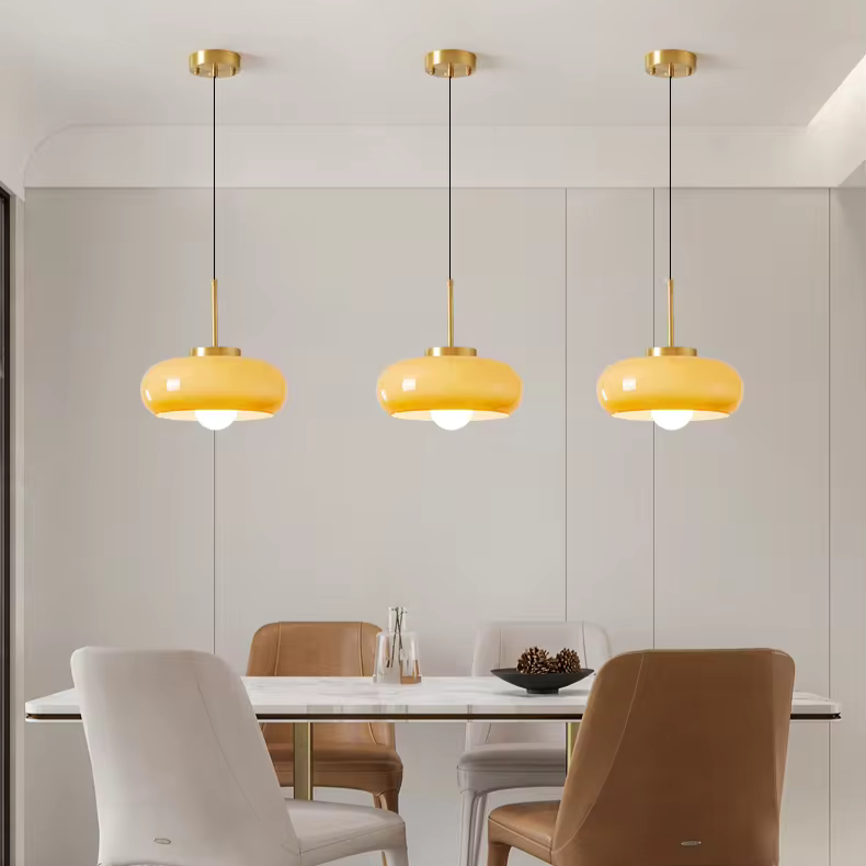 Copper & Glass Chandelier – Vintage Modern Ceiling Light | Elegant Ambient Interior Lighting
