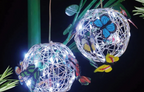 ButterflyGlow Solar Hanging Light – Waterproof LED Garden Lantern | Decorative Outdoor Sphere Light