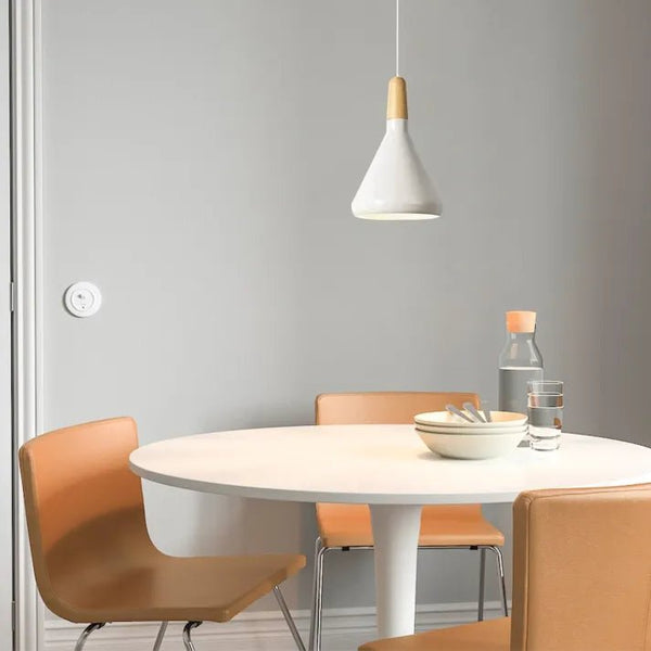 French Macaron Cone Pendant Light – Colourful Modern Hanging Lamp | Elegant Scandinavian Ceiling Lighting
