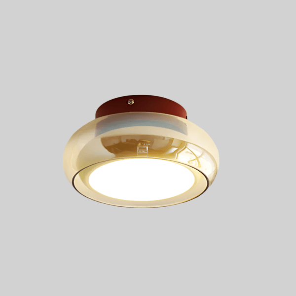 Vintage Acrylic LED Ceiling Light – Retro Flush Mount Lamp | Compact Modern Interior Lighting