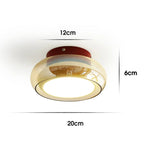 Vintage Acrylic LED Ceiling Light – Retro Flush Mount Lamp | Compact Modern Interior Lighting
