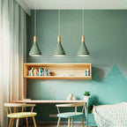 French Macaron Cone Pendant Light – Colourful Modern Hanging Lamp | Elegant Scandinavian Ceiling Lighting