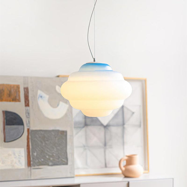 Gradient Cloudy Pendant Light – Artistic Glass Hanging Lamp | Colourful Modern Ambient Ceiling Lighting