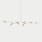 Bifurcation Bubble Glass Sputnik Chandelier – Mid-Century Modern Statement Light | Artistic Contemporary Ceiling Lighting