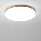 Round Acrylic LED Ceiling Light – Minimalist Wooden Ceiling Lamp | Modern Ambient Interior Lighting