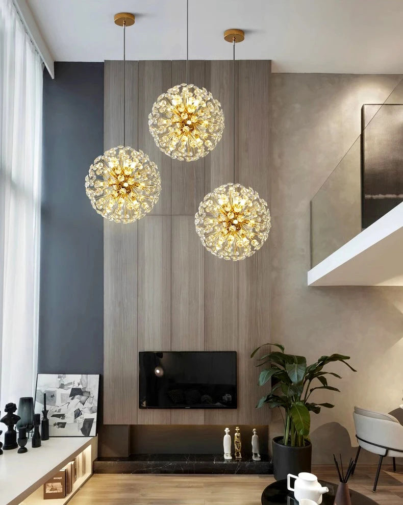 Celestique Crystal Chandelier – Luxury LED Pendant Light | Modern Statement Ceiling Lighting for Elegant Interiors