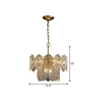 Embossed Crystal Plate Chandelier – Luxury Crystal Ceiling Light | Elegant Gold Statement Lighting