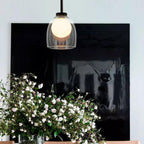 Smoke Glass Pendant Light – Modern Elegant Hanging Lamp | Contemporary Ambient Interior Lighting