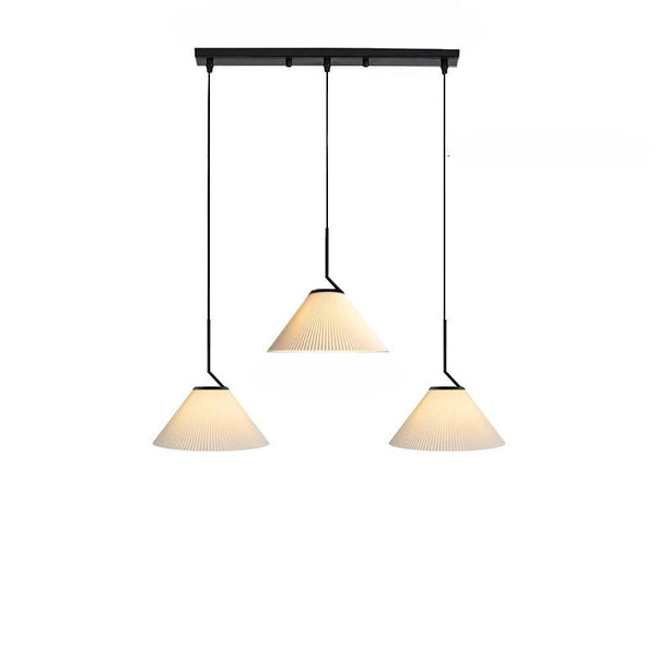 Nordic Plissé Cream Pendant Light – Scandinavian Pleated Hanging Lamp | Elegant Minimalist Ceiling Lighting