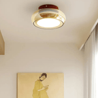 Vintage Acrylic LED Ceiling Light – Retro Flush Mount Lamp | Compact Modern Interior Lighting