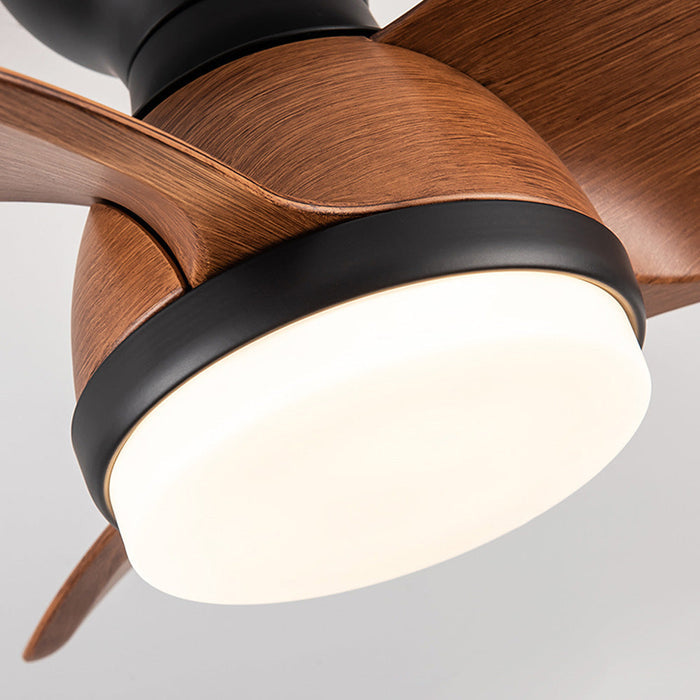 Modern Wooden LED Ceiling Fan Light – Minimalist Ceiling Fan with Integrated Lighting | Elegant Comfort & Contemporary Design