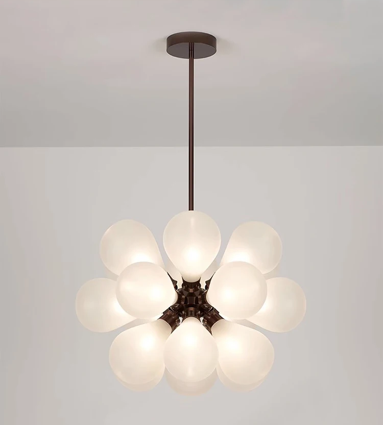 Luxury Bubble Glass Chandelier – Contemporary G9 Pendant Light | Statement LED Ceiling Fixture | Elegant Interior Centrepiece