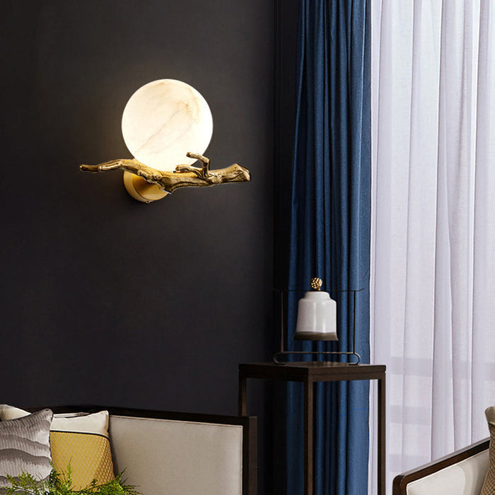 Modern Creative Marble Wall Lamp – Scandinavian Elegance with Artistic Character