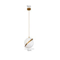 Crescent Globe Pendant Light – Modern Brass & Acrylic Chandelier | Luxury Ambient Ceiling Lighting