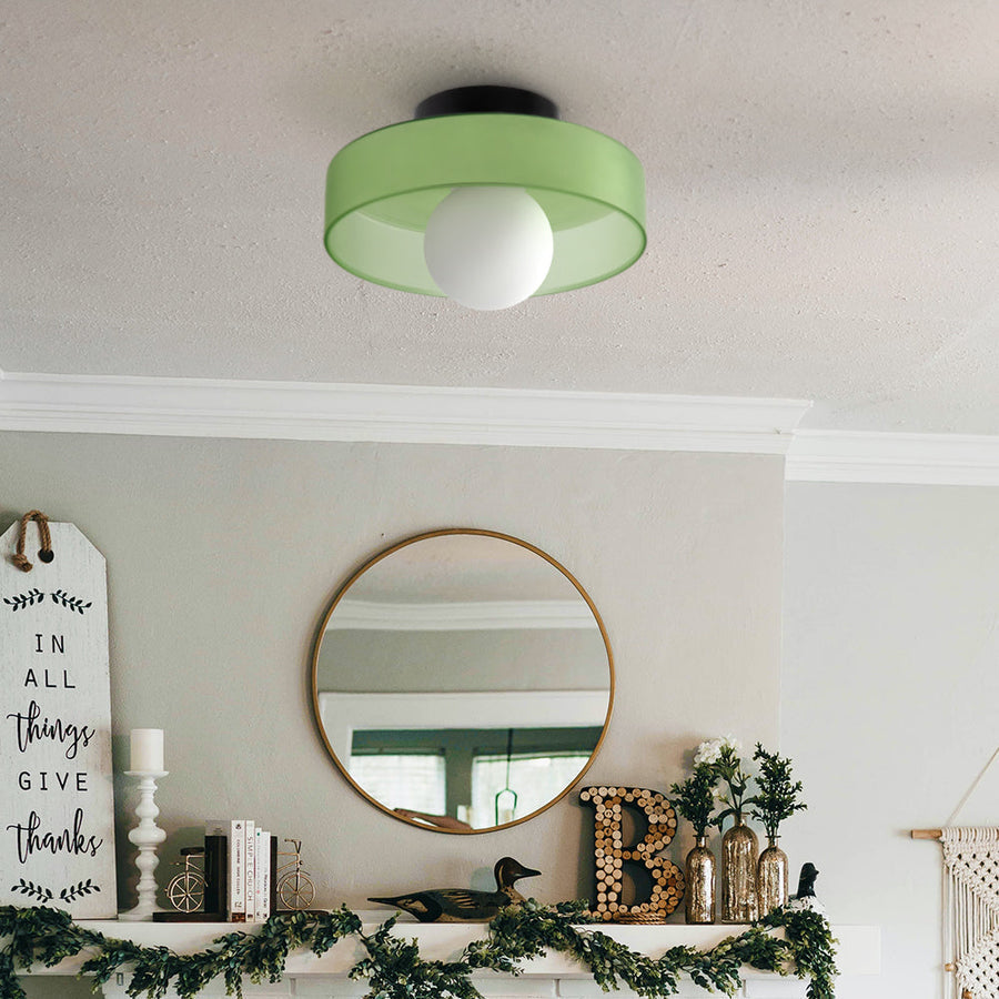 Orbessa Round Ceiling Light – Modern Glass Flush Mount Lamp | Minimalist Interior Lighting for Contemporary Spaces