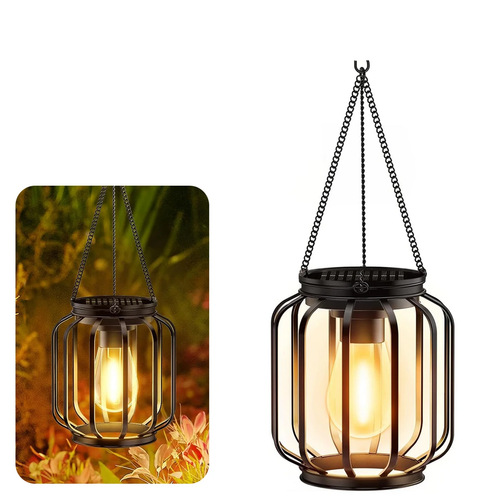 Solastra Lantern Light – Solar LED Garden Lantern | Decorative Outdoor Hanging Light with Warm Ambient Glow