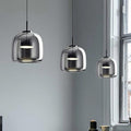 Noiréa Nordic Pendant Light – Scandinavian Black Glass Hanging Lamp | Modern Luxury Ceiling Lighting