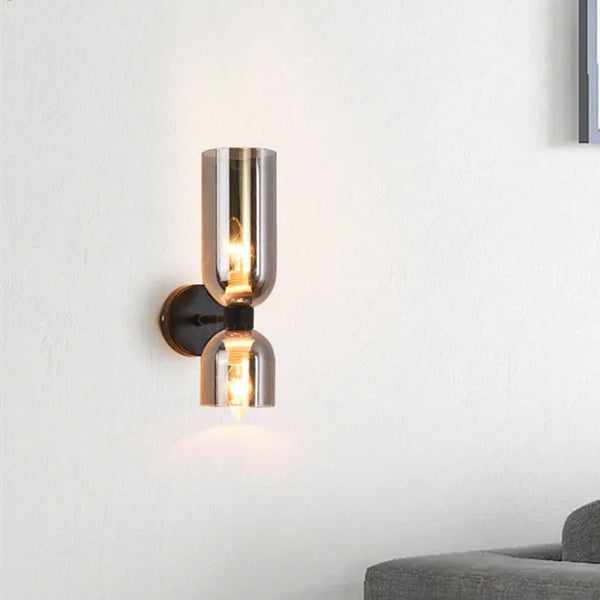 LumiDuo Glass Wall Light – Double Globe LED Sconce | Modern Luxury Accent Lighting