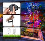 SolFeuer Solar LED Firework Lights – Waterproof Outdoor Garden Lighting for Patios, Balconies & Festive Decorations