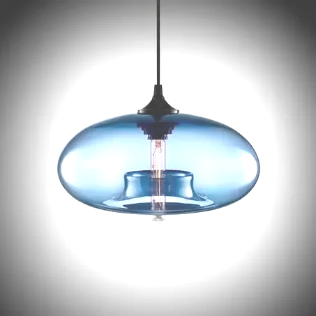 Artisan Coloured Glass Pendant Light – Contemporary E26 Ceiling Lamp | Designer Ambient Lighting | Luxury Statement Fixture
