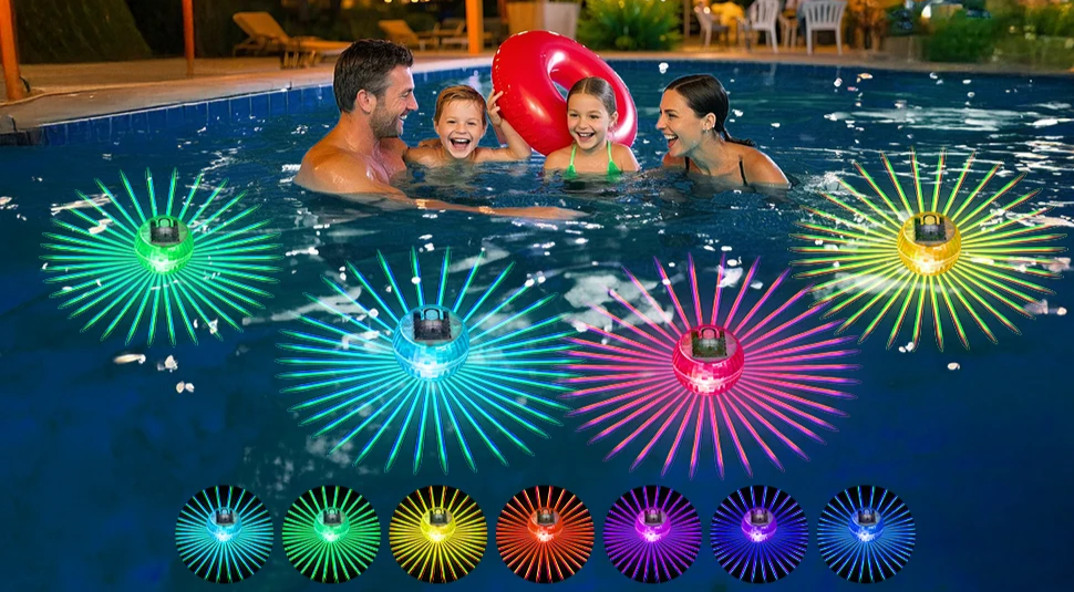 LumiWave Solar Floating Pool Light – RGB Waterproof Garden & Pool Lamp | Colour-Changing Outdoor Ambience