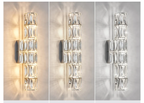 Crystal Luxe LED Wall Light – Stainless Steel Wall Lamp with Clear Glass Shade | Contemporary Ambient Lighting | Elegant Interior Feature