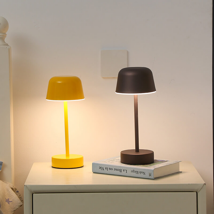 LumaGlow Rechargeable LED Table Lamp – Cordless Ambient Lighting | Dimmable Modern Metal Lamp