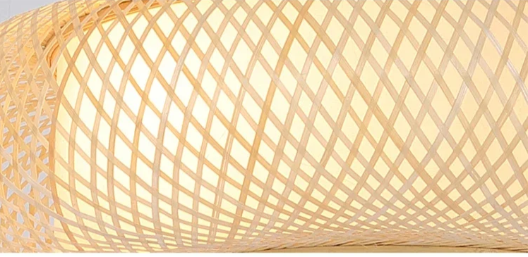 Solmira Rattan Pendant Light – Handwoven Bamboo Hanging Lamp | Natural Boho Lighting for Warm Interiors