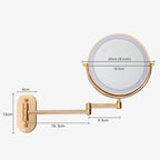 PrestigeGlow LED Vanity Mirror – Rechargeable Magnifying Bathroom Mirror | Luxury Gold Beauty Mirror