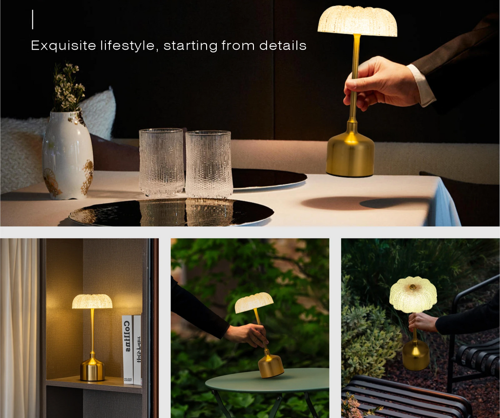 LumiVintage 3000 – Retro LED Table Lamp with Touch Dimming & Rechargeable Battery