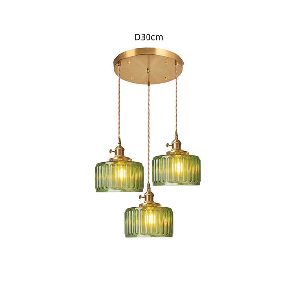 Celestique Vintage Crystal Pendant Light – Cylindrical Glass Hanging Lamp | Elegant Timeless Ceiling Lighting
