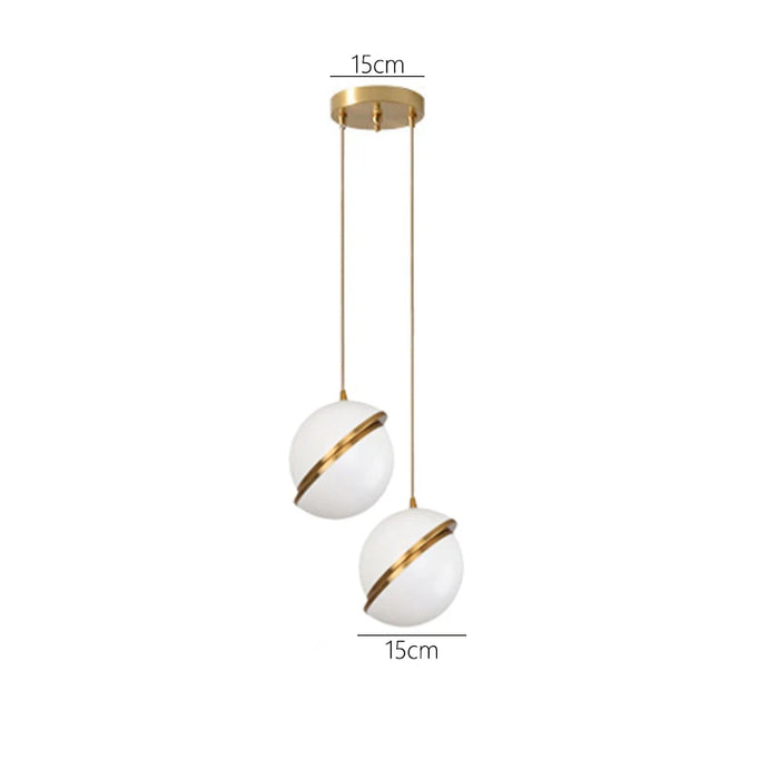 Crescent Globe Pendant Light – Modern Brass & Acrylic Chandelier | Luxury Ambient Ceiling Lighting