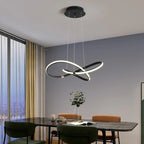 Marion LED Chandelier – Modern Black Luxury Ceiling Light | Compact Designer Statement Lighting