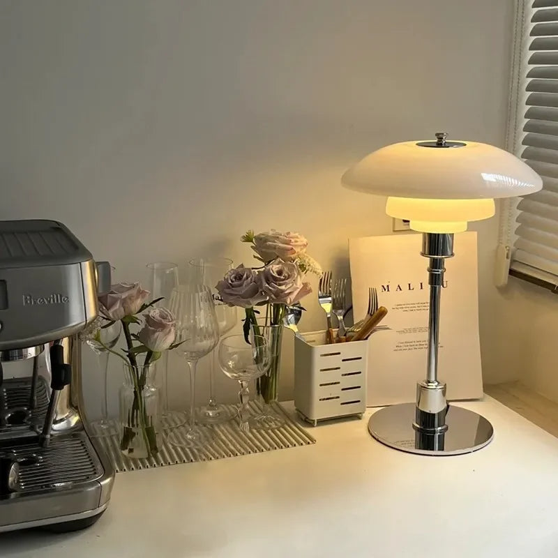 NordHaven Glass Table Lamp – Scandinavian Designer Lighting | Modern Ambient Lamp for Elegant Interiors