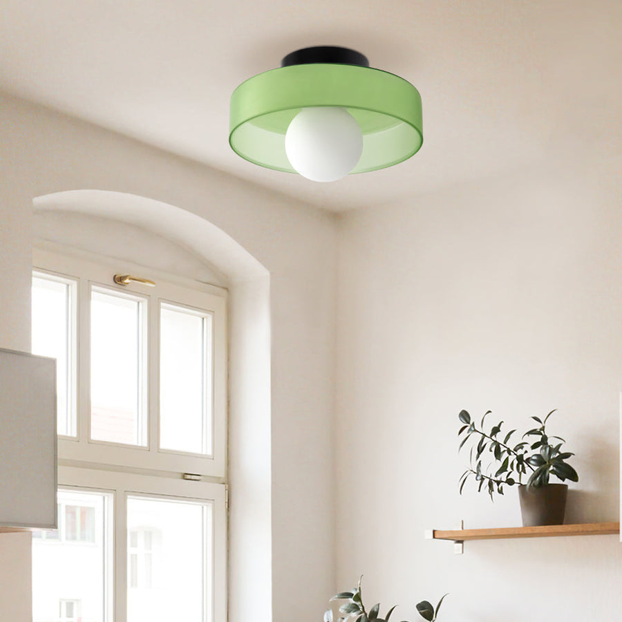 Orbessa Round Ceiling Light – Modern Glass Flush Mount Lamp | Minimalist Interior Lighting for Contemporary Spaces