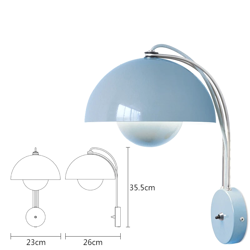 Nordic Bud LED Wall Light – Contemporary E26 Wall Lamp | Soft Ambient Lighting | Modern Interior Accent