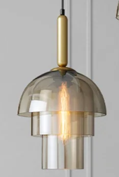 Champagne Glass Pendant Light – Vintage LED Ceiling Lamp | Elegant Ambient Lighting | Timeless Statement Fixture