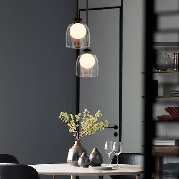 Smoke Glass Pendant Light – Modern Elegant Hanging Lamp | Contemporary Ambient Interior Lighting