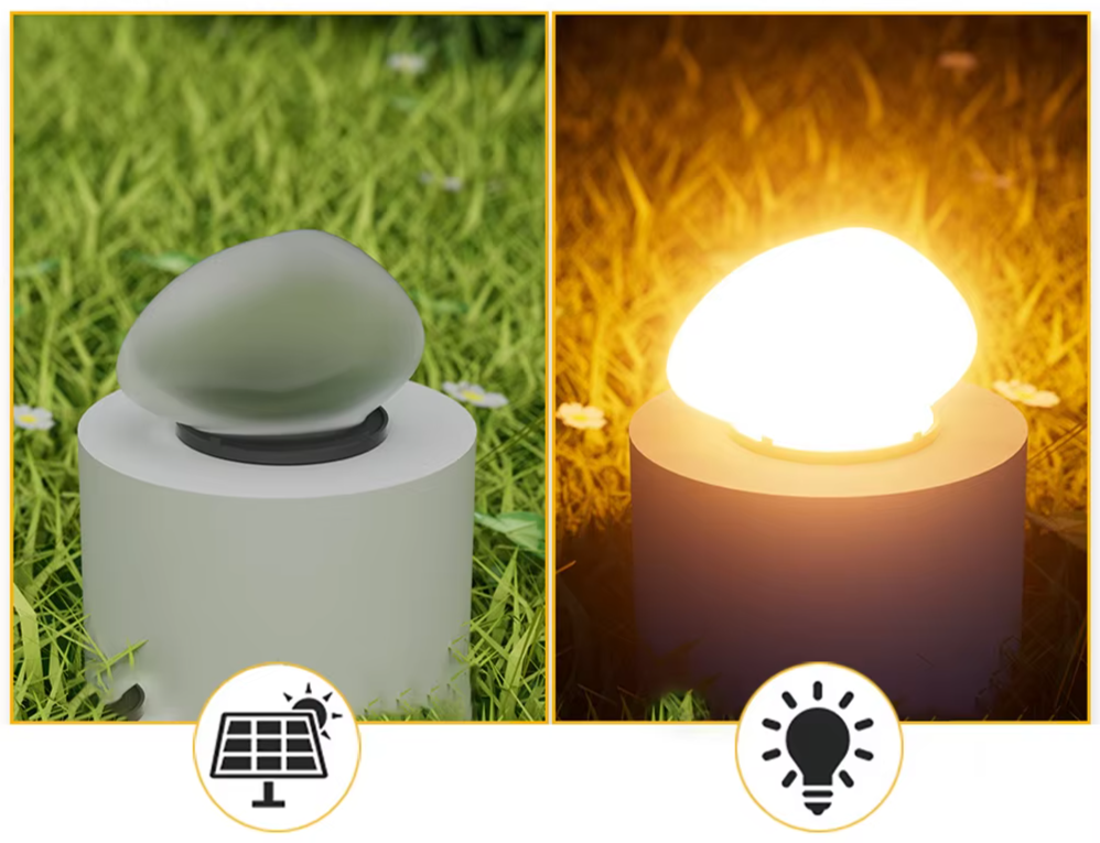 StoneGlow Solar Garden Light – Waterproof Pebble Outdoor Lamp | Decorative LED Lighting for Gardens & Patios