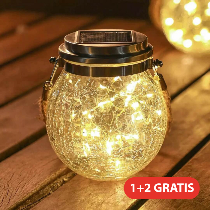 3-Piece Solar Glass Light Set – Decorative Solar Garden Lights | Outdoor LED Lighting